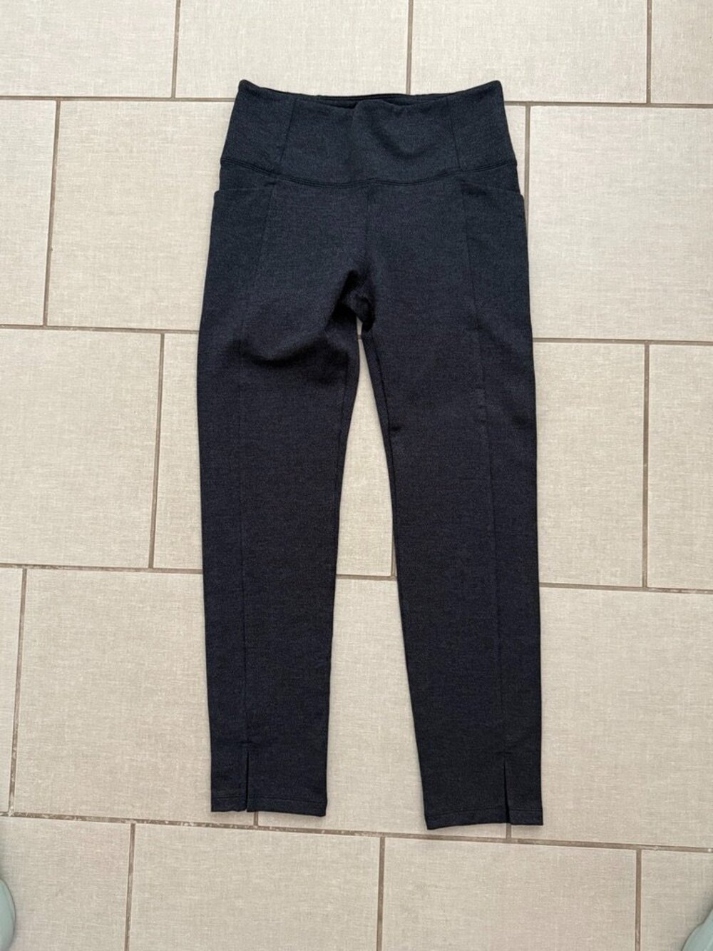 Athleta Mercer Herringbone Tight Navy Ankle Pants Size S